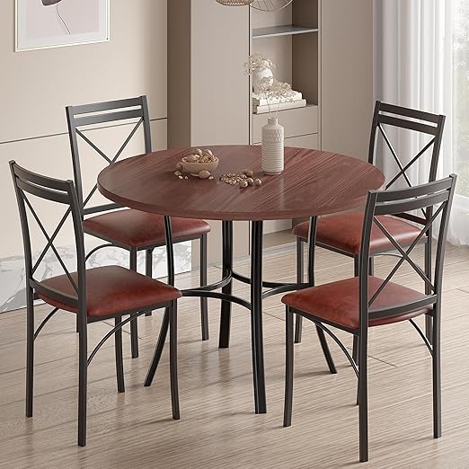 5 Piece Dining Table Set for 4 with Chairs