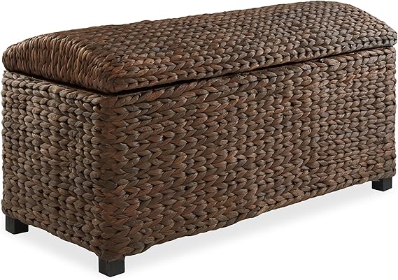 Water Hyacinth Storage Trunk with Curved Lid