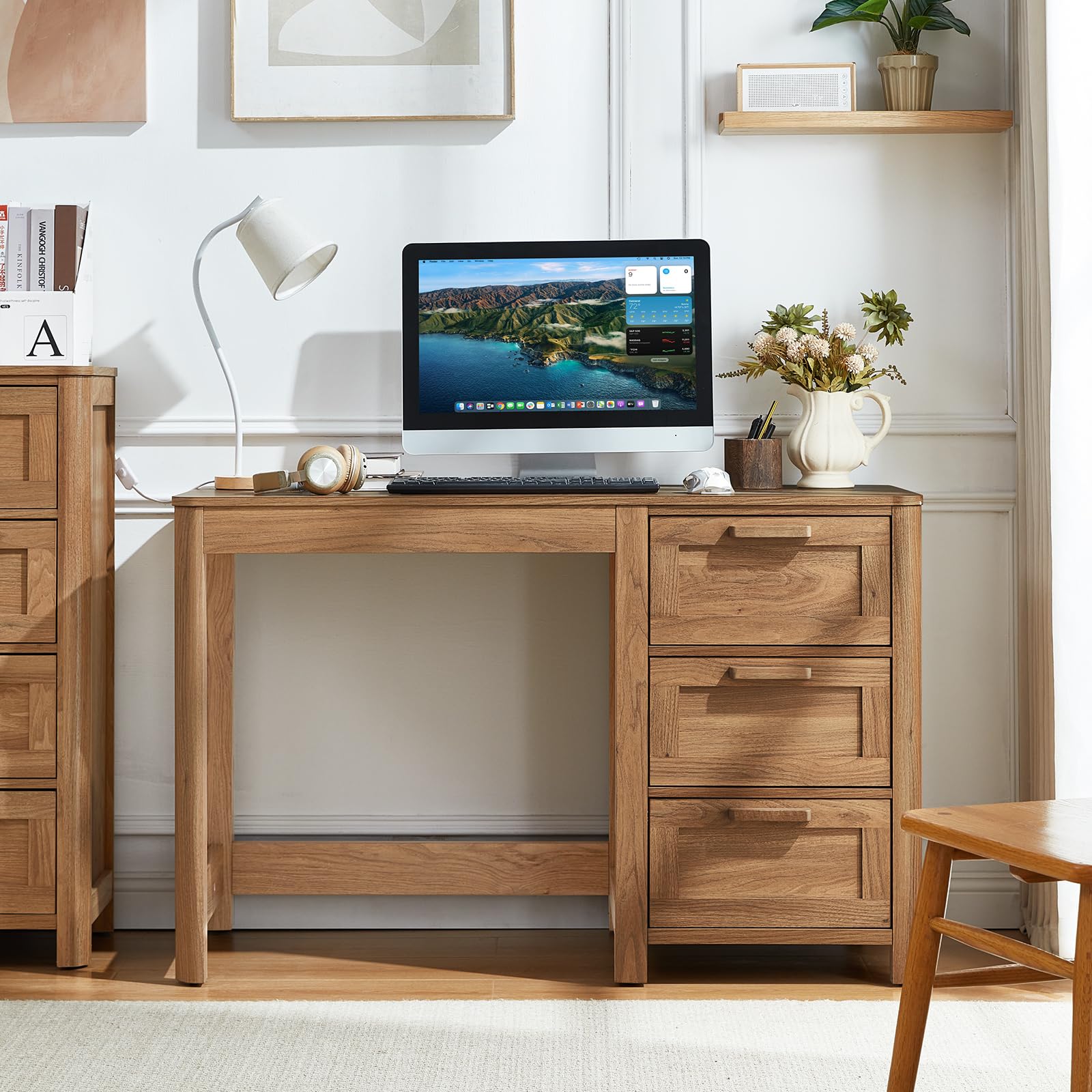 48" Farmhouse Executive Desk with Storage