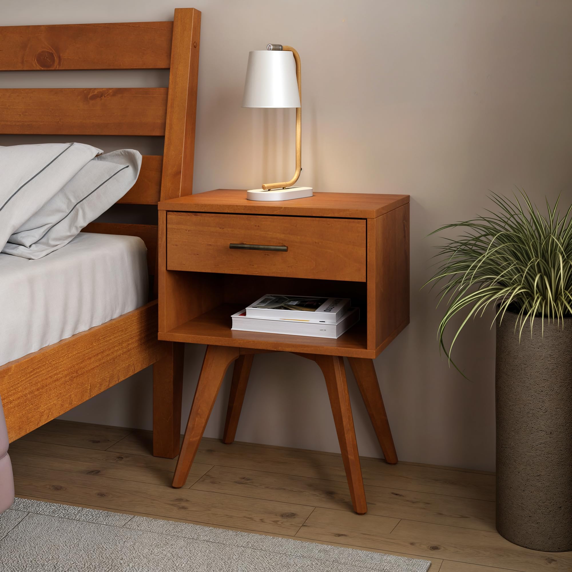 Mid Century Modern One Drawer Nightstand