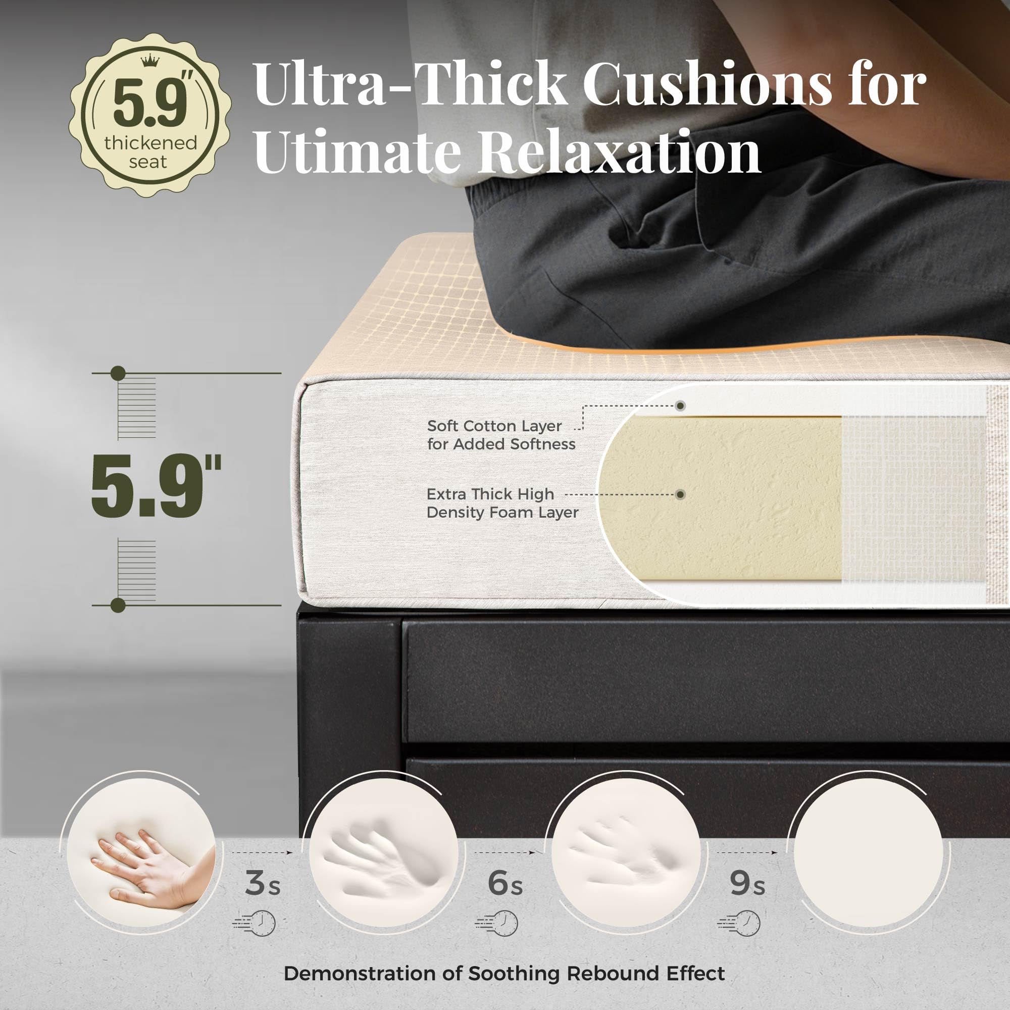 6-Piece Outdoor Sectional Patio Furniture Set