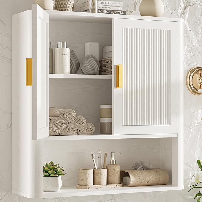 Bathroom Wall Storage Cabinet with Adjustable Shelves