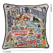 Hill Country Hand Embroidered Throw Pillow