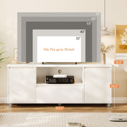 63 Inch TV Stand with Storage Drawer and Open Shelves