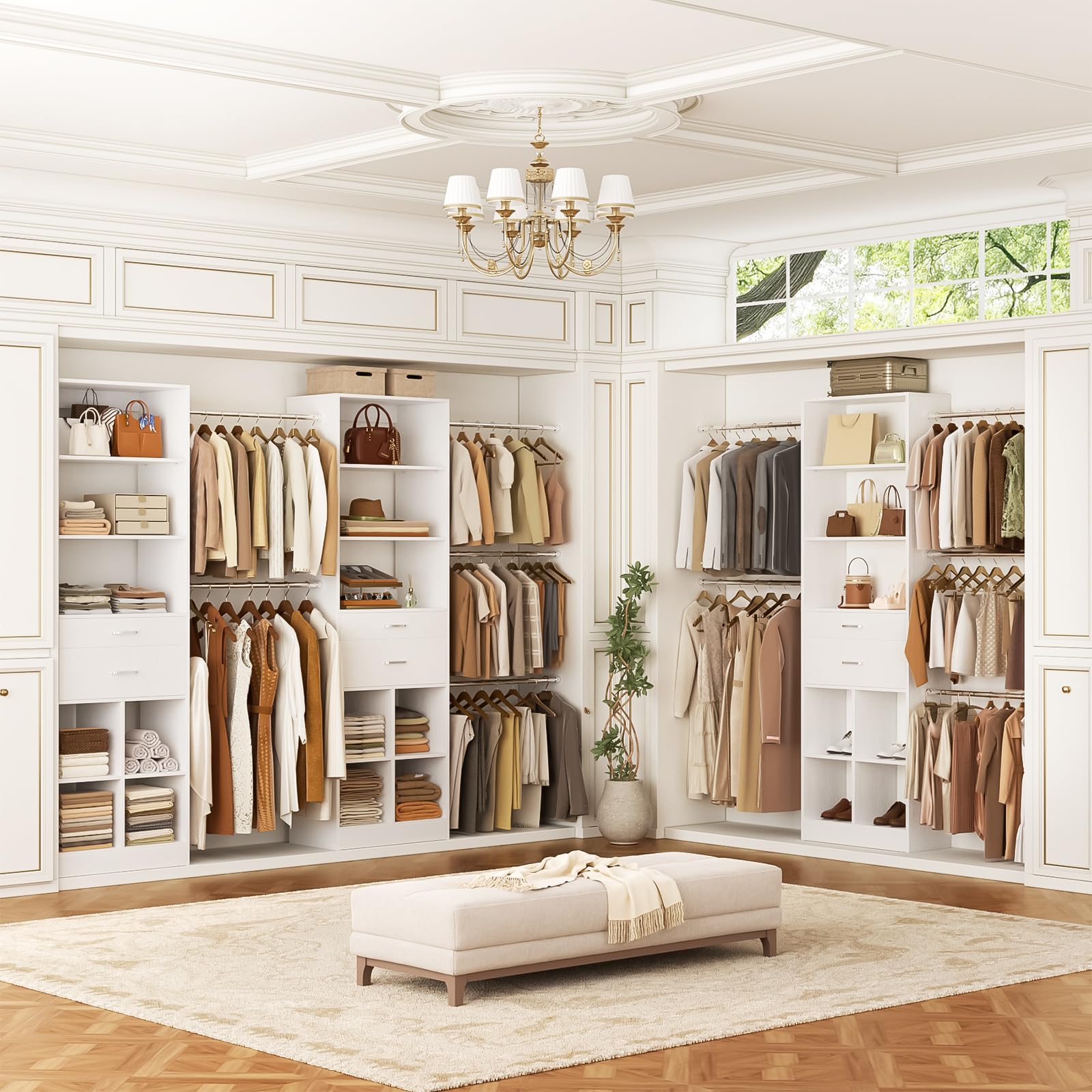 Wall Mount Closet Organizer with Drawers