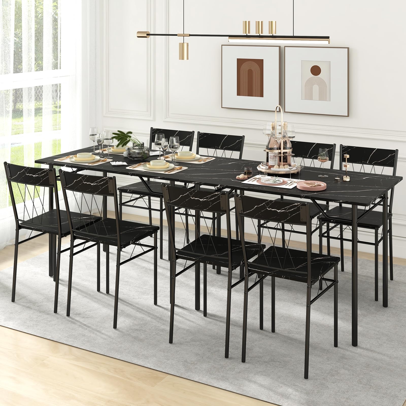 5-Piece Dining Table Set with 4 Chairs