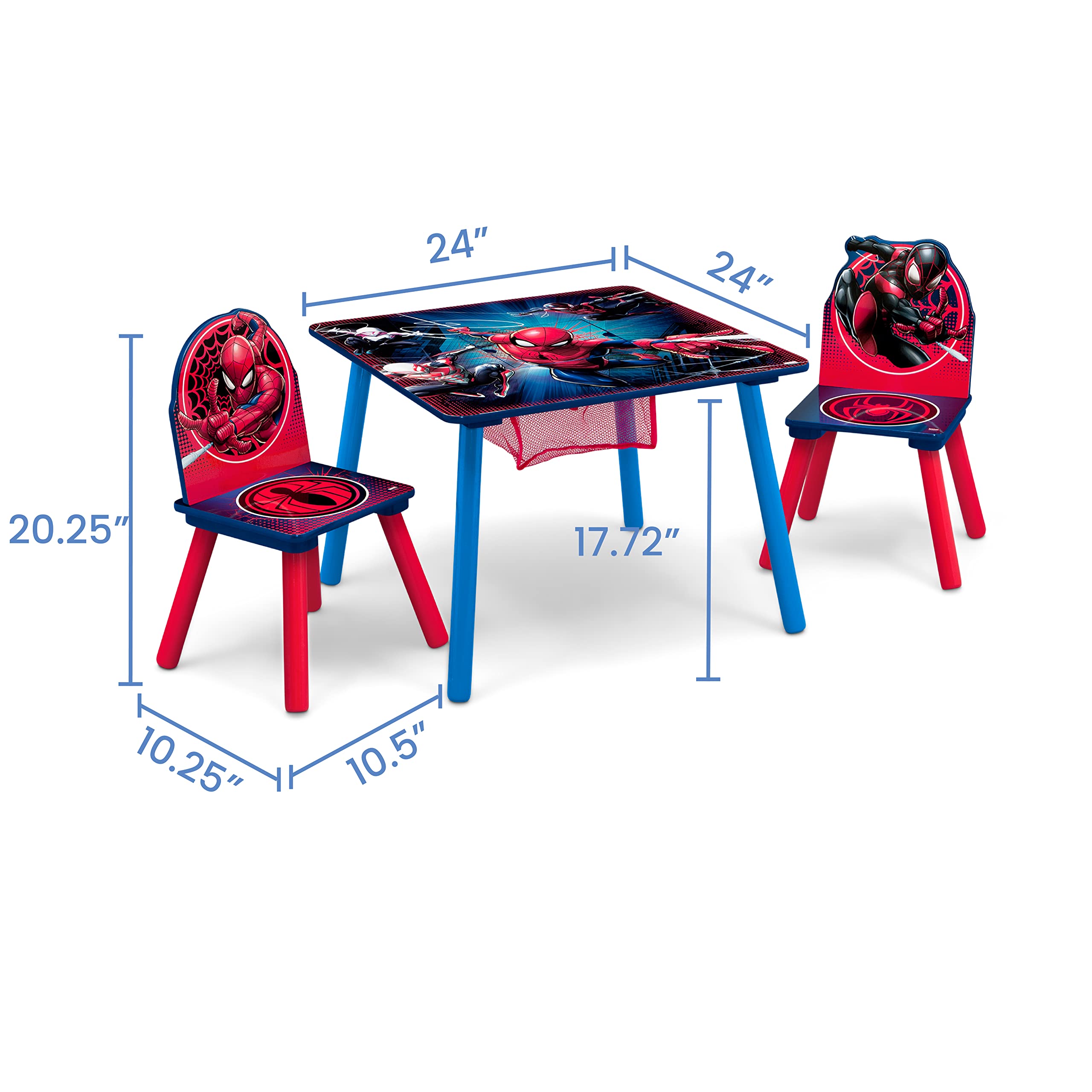 Spider-Man Kids Table and Chair Set with Storage