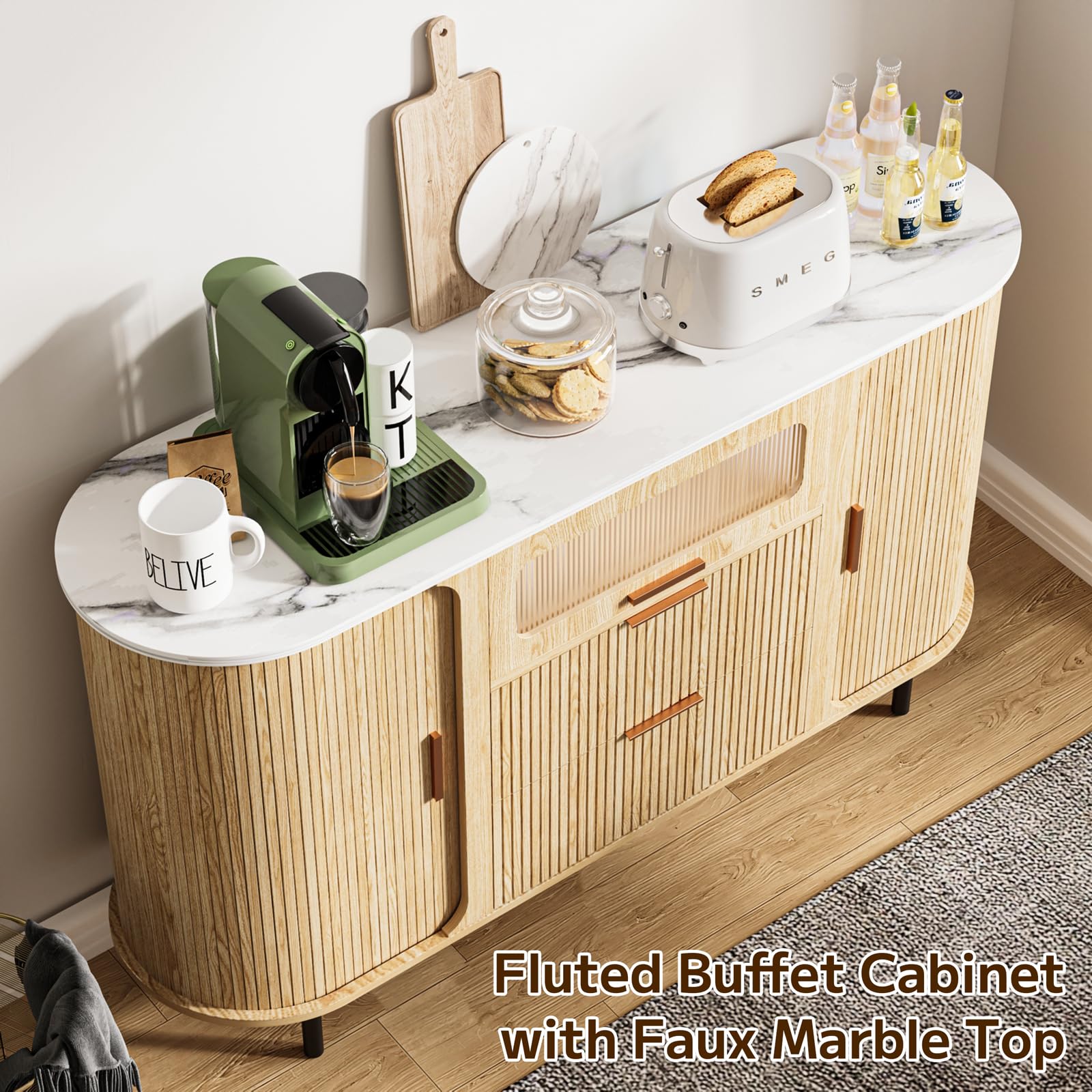 47.8" Storage Accent Cabinet with 4 Doors