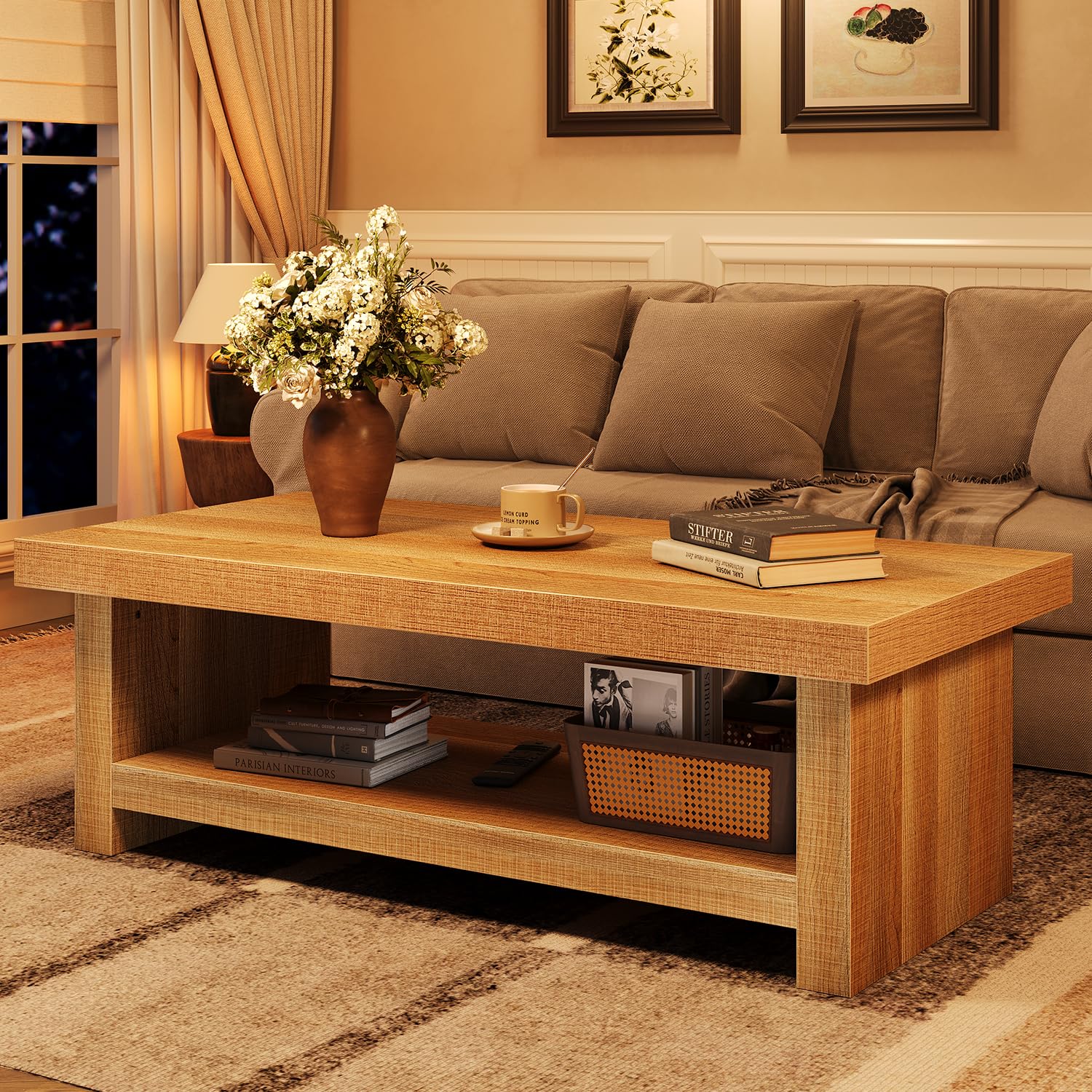 Rectangle Coffee Table with Storage