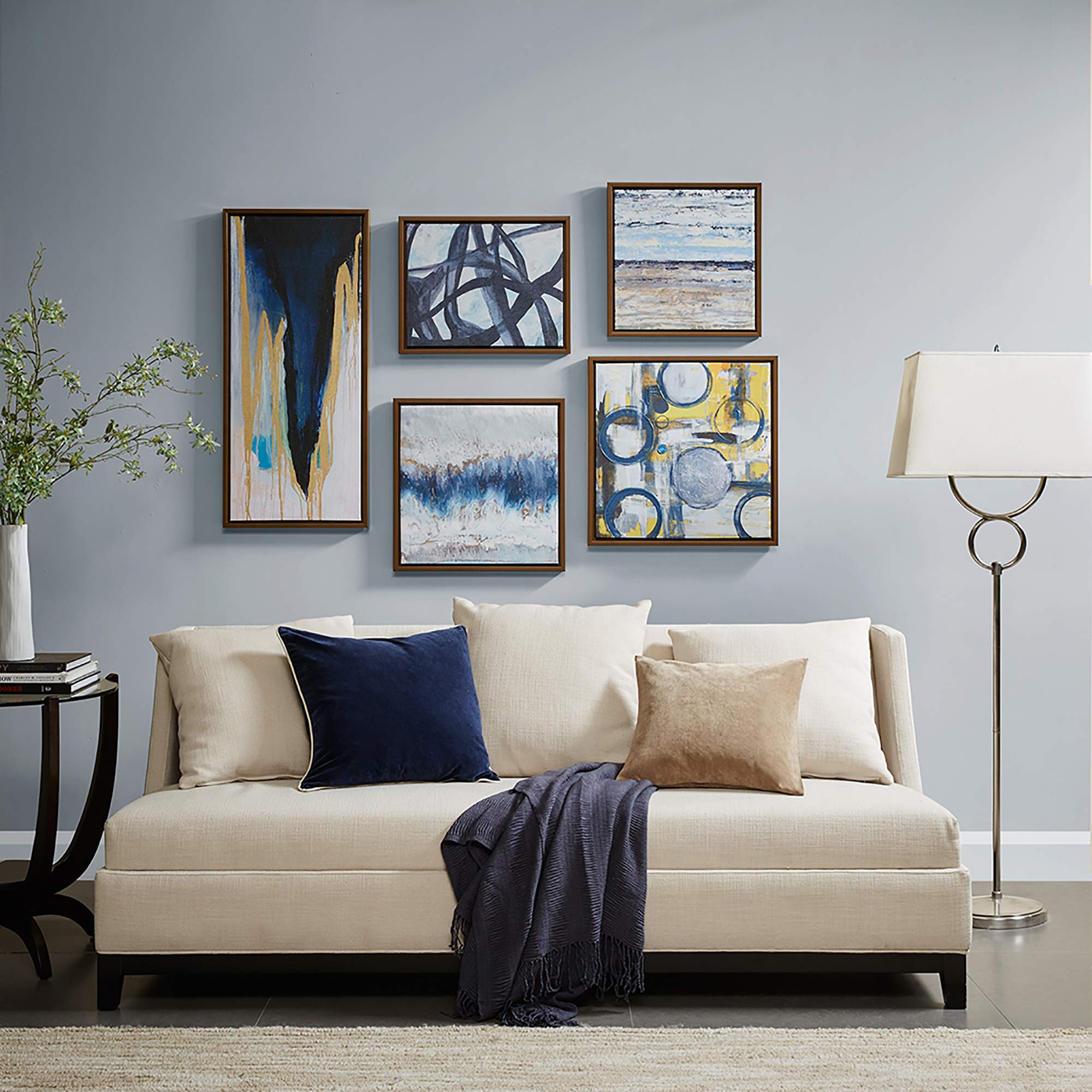 Blue Bliss 5 Piece Canvas Wall Art Set