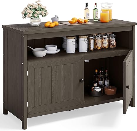 Outdoor Sideboard Storage Cabinet with Shelves
