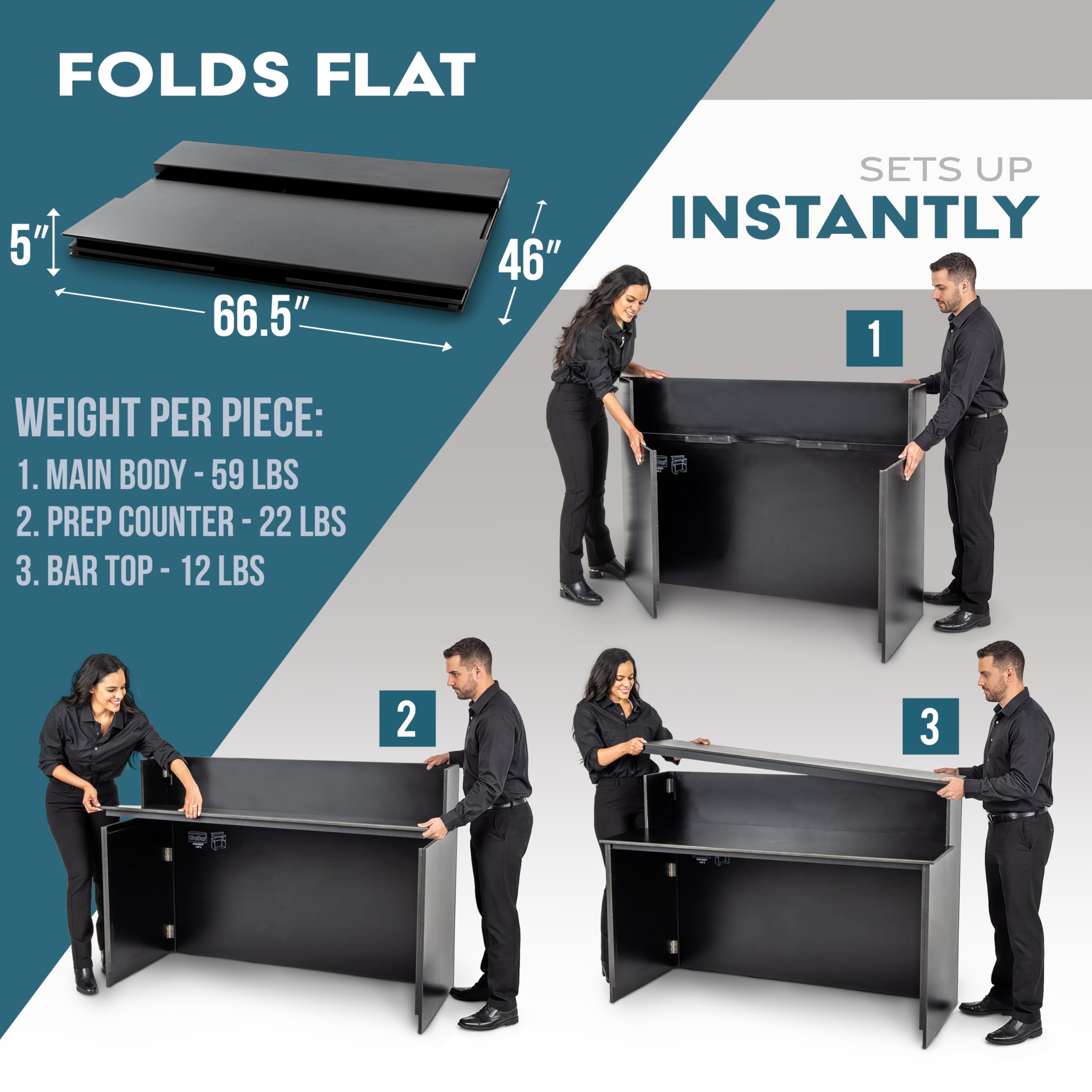 Portable Bar Table for Events