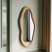 55" x 24" Wall Mirror with Flannel Wrapped Wooden Frame