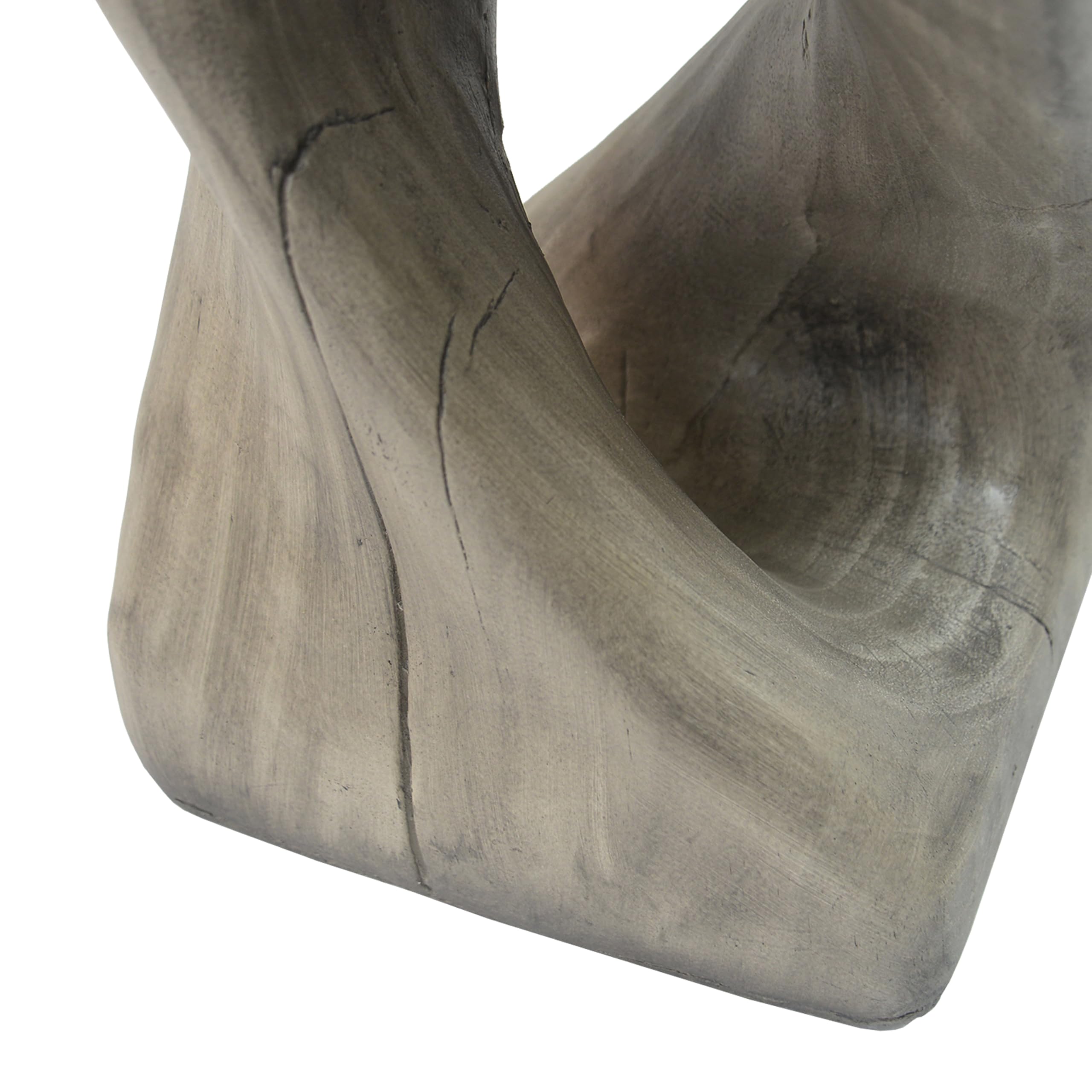 Spiral Twist Outdoor Accent Table Grey
