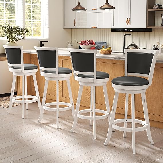 Swivel Bar Stools Set of 4 - Counter Height