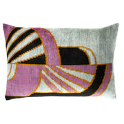 Deco Silk Velvet Ikat Throw Pillow Cover
