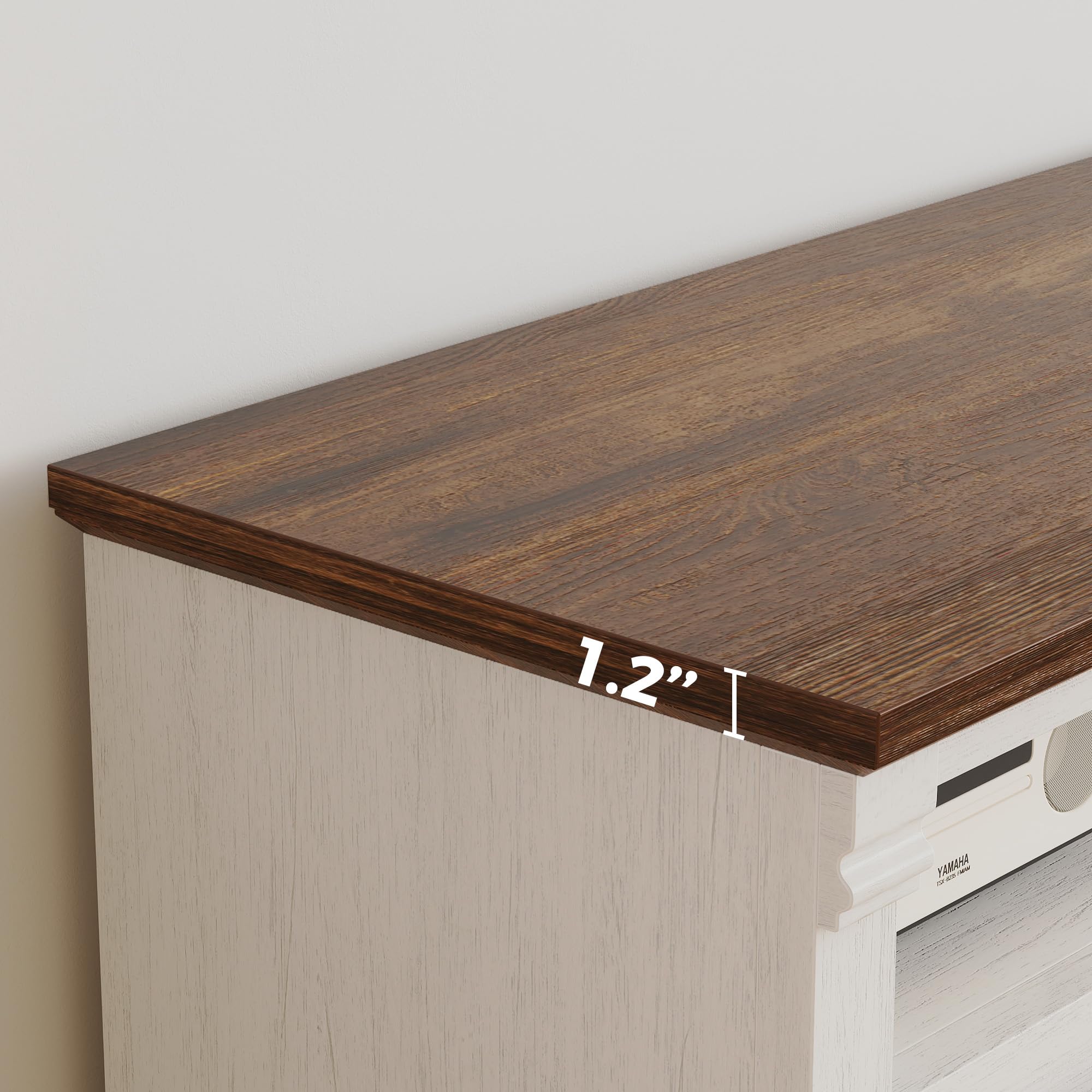 59" Farmhouse TV Stand with Sliding Barn Door
