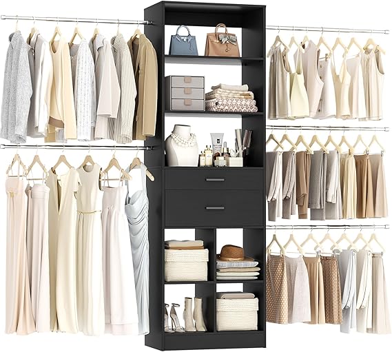 Wall Mount Closet Organizer with Drawers
