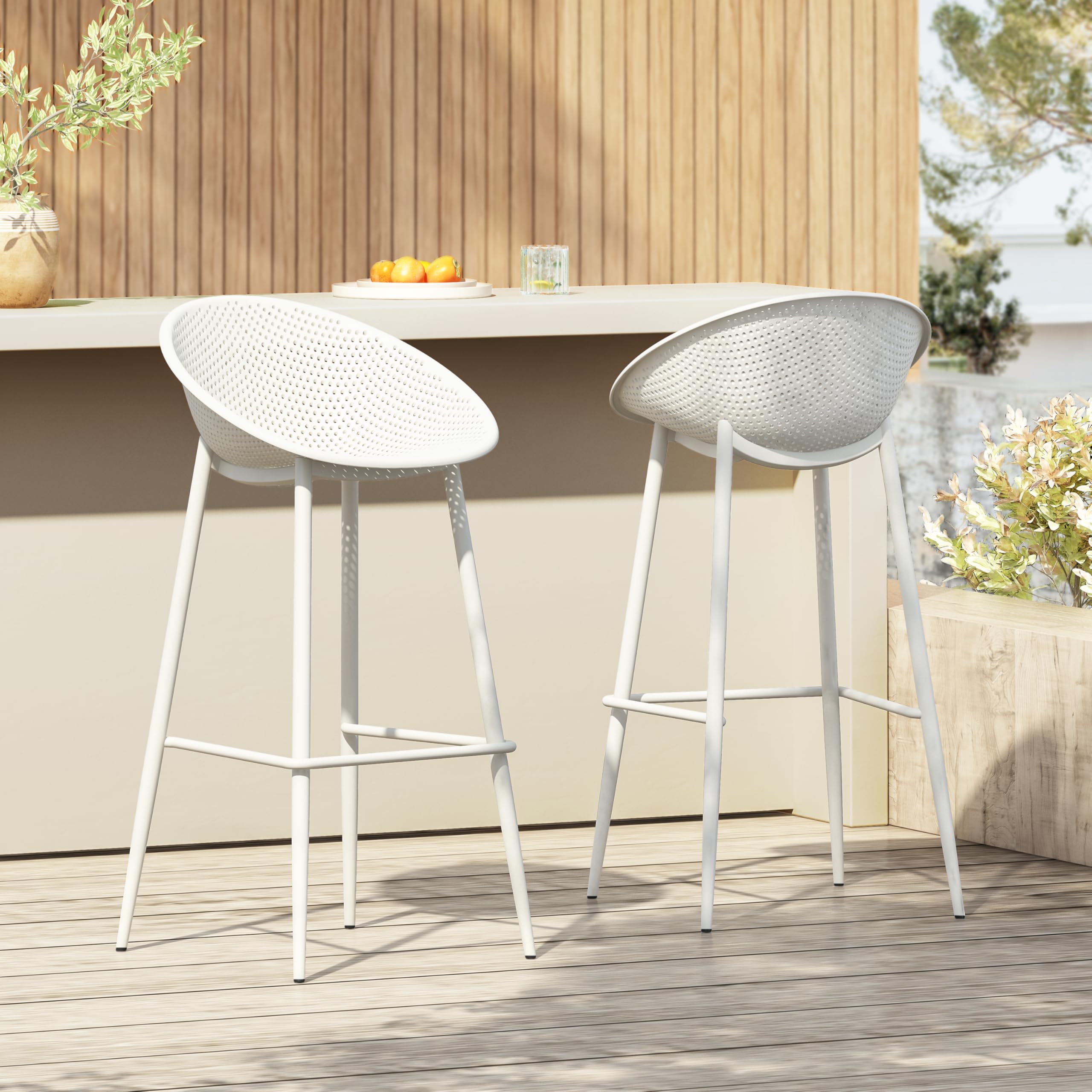 Minimalist Mesh Barstools Set of 2