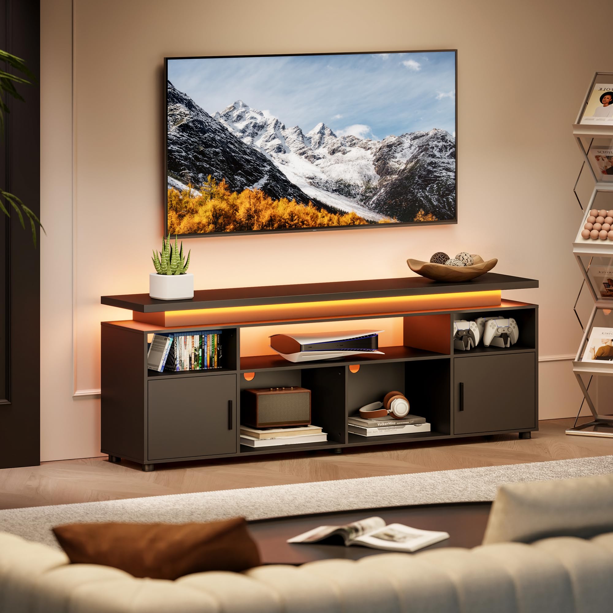 70" LED TV Stand with Storage