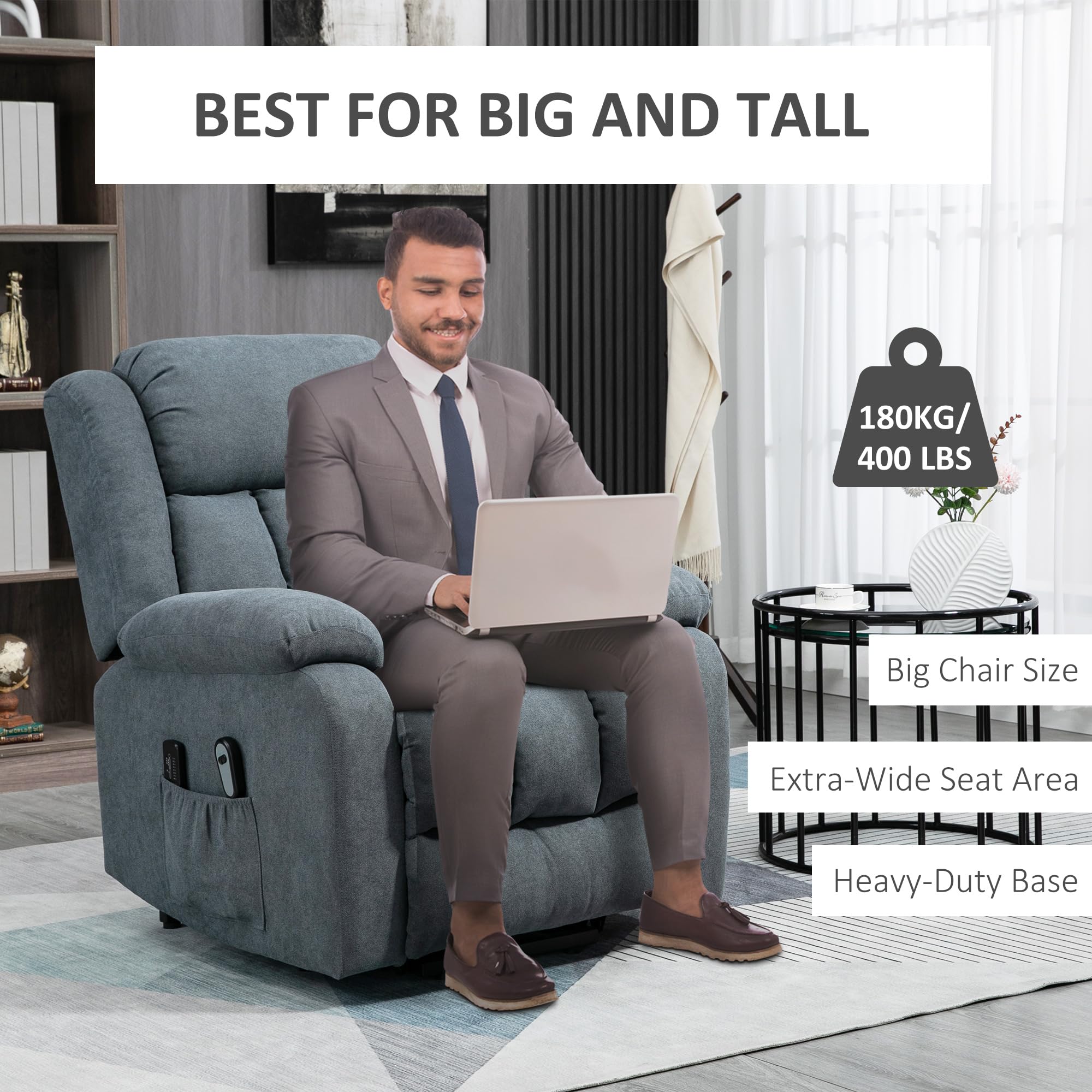 Power Lift Recliner Chair with Massage and Remote Control