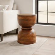 Mango Wood Round Accent Table