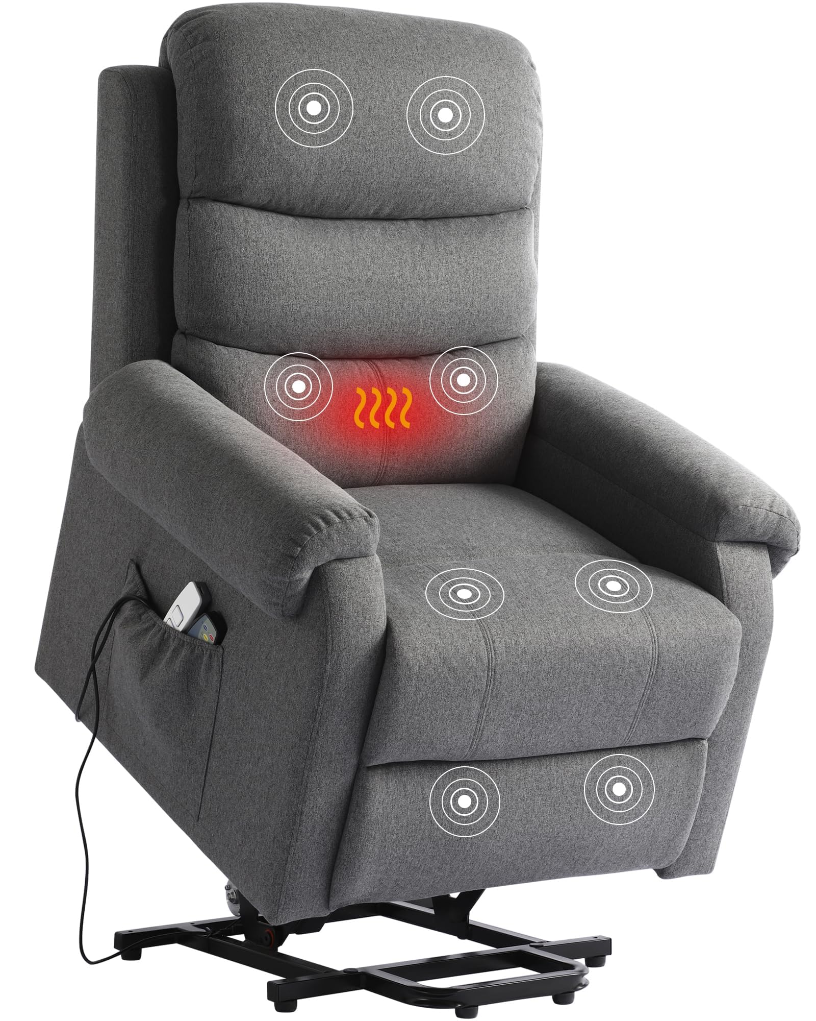 Electric Power Lift Recliner Chair with Massage and Heat