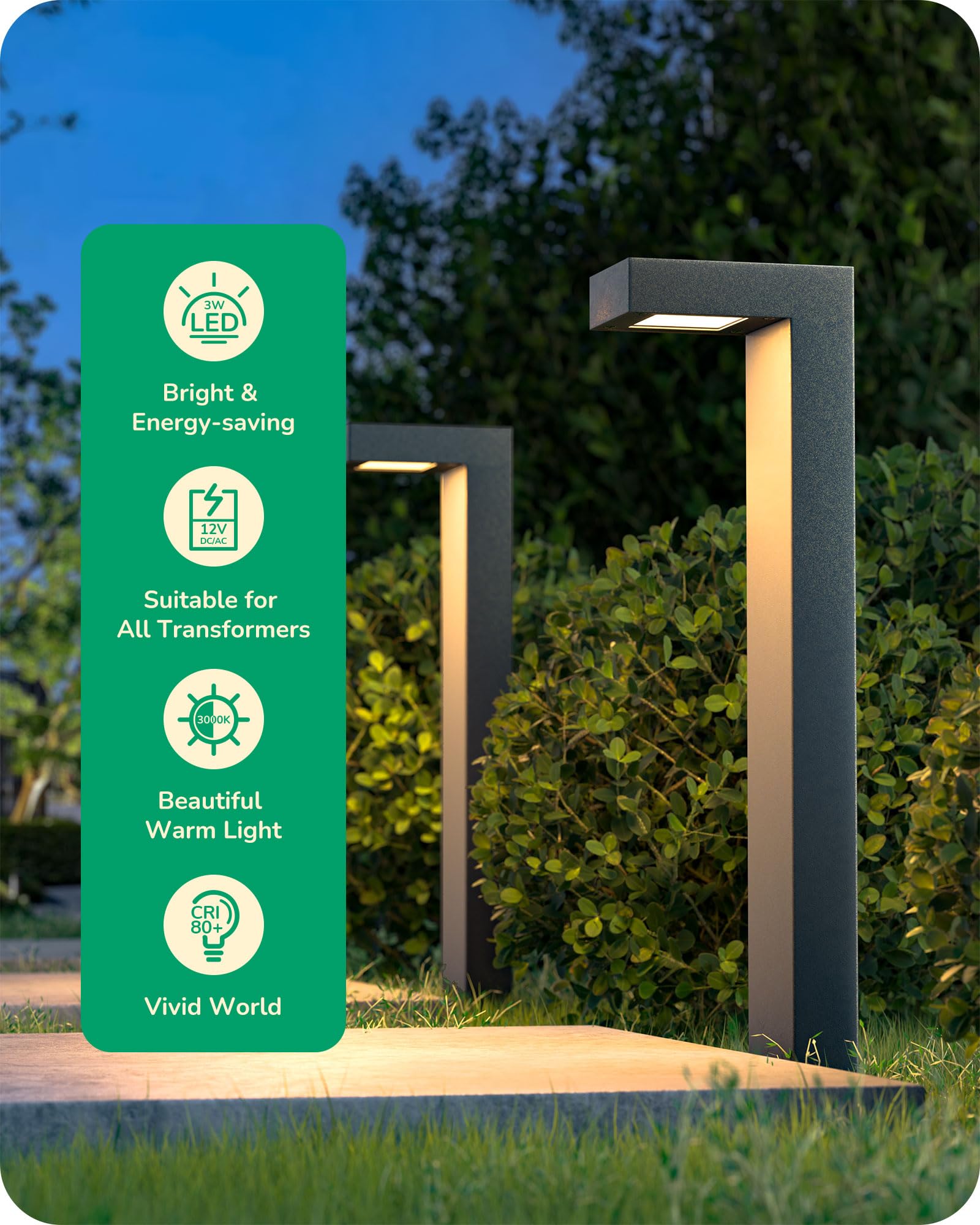 LED Pathway Lights 12V Low Voltage 4 Pack