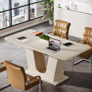 55-Inch Rectangular Conference Table for 4-6 People