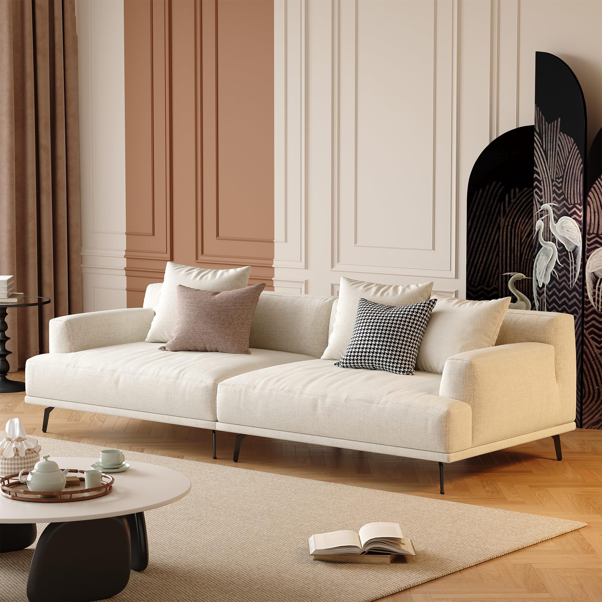 110.2" Modern Sectional Sofa with Deep Seat