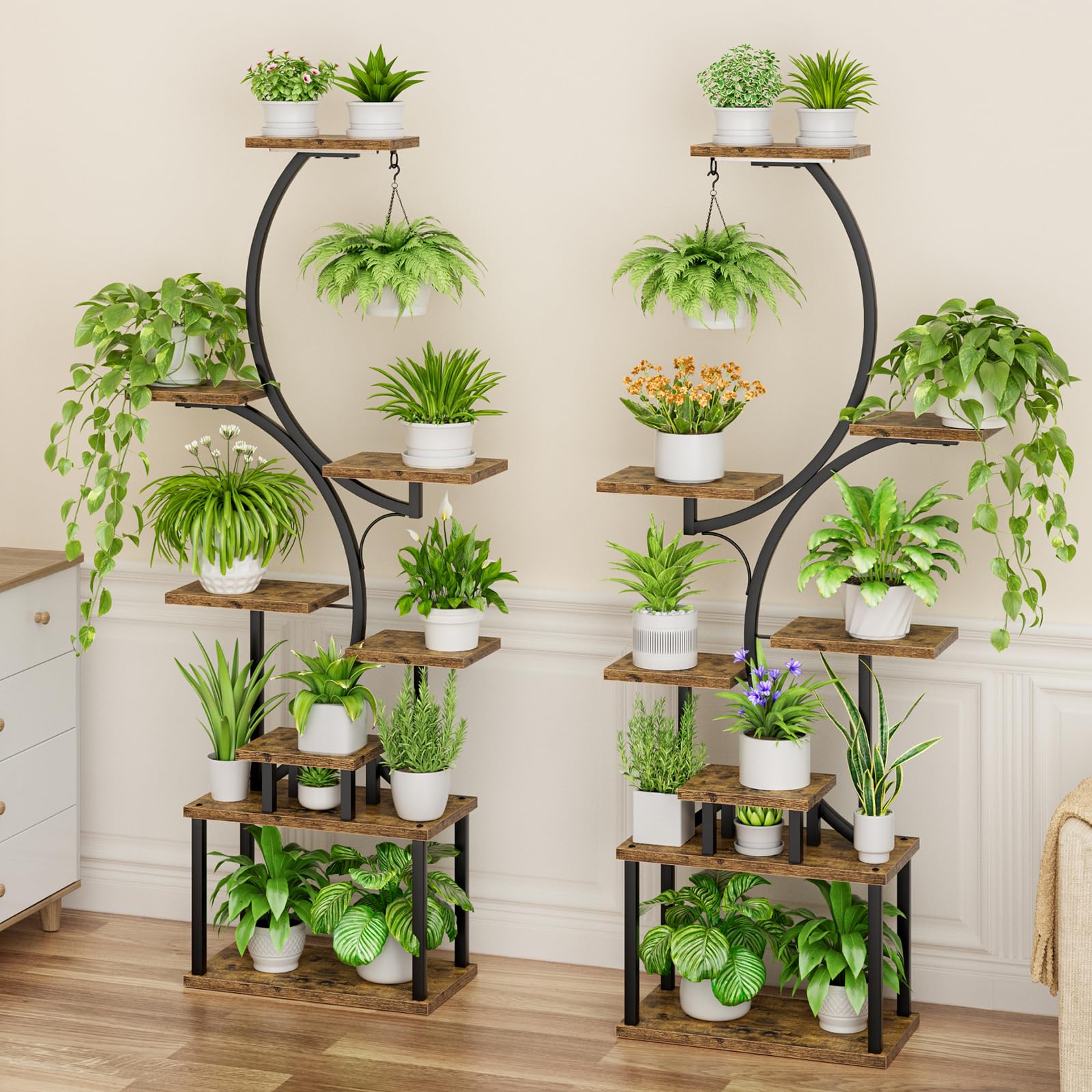 8-Tier Plant Stand with Grow Light