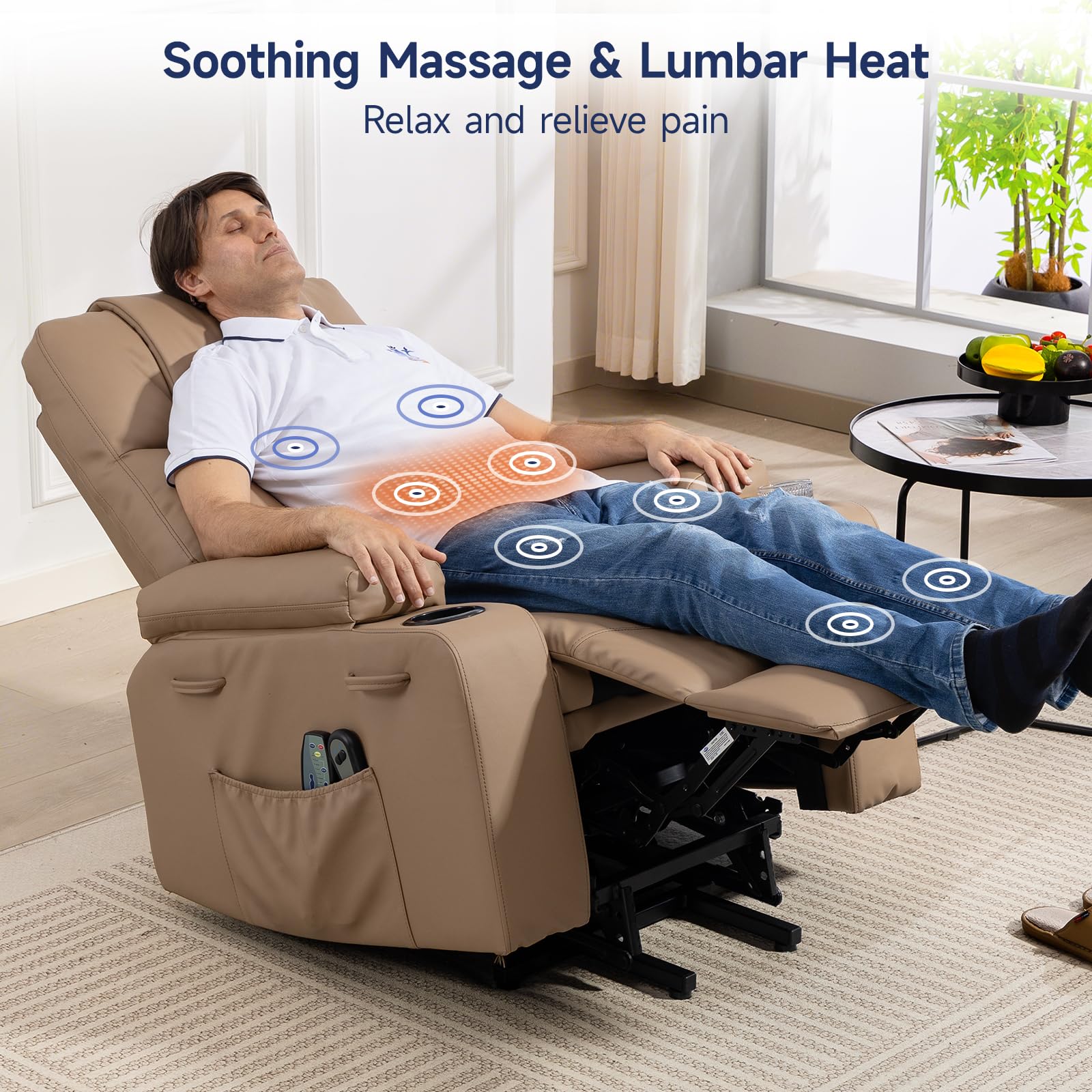 Power Lift Recliner with Massage & Heat