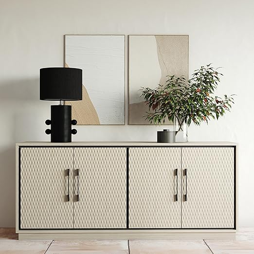 68" Embossed TV Stand for TVs Up to 75"