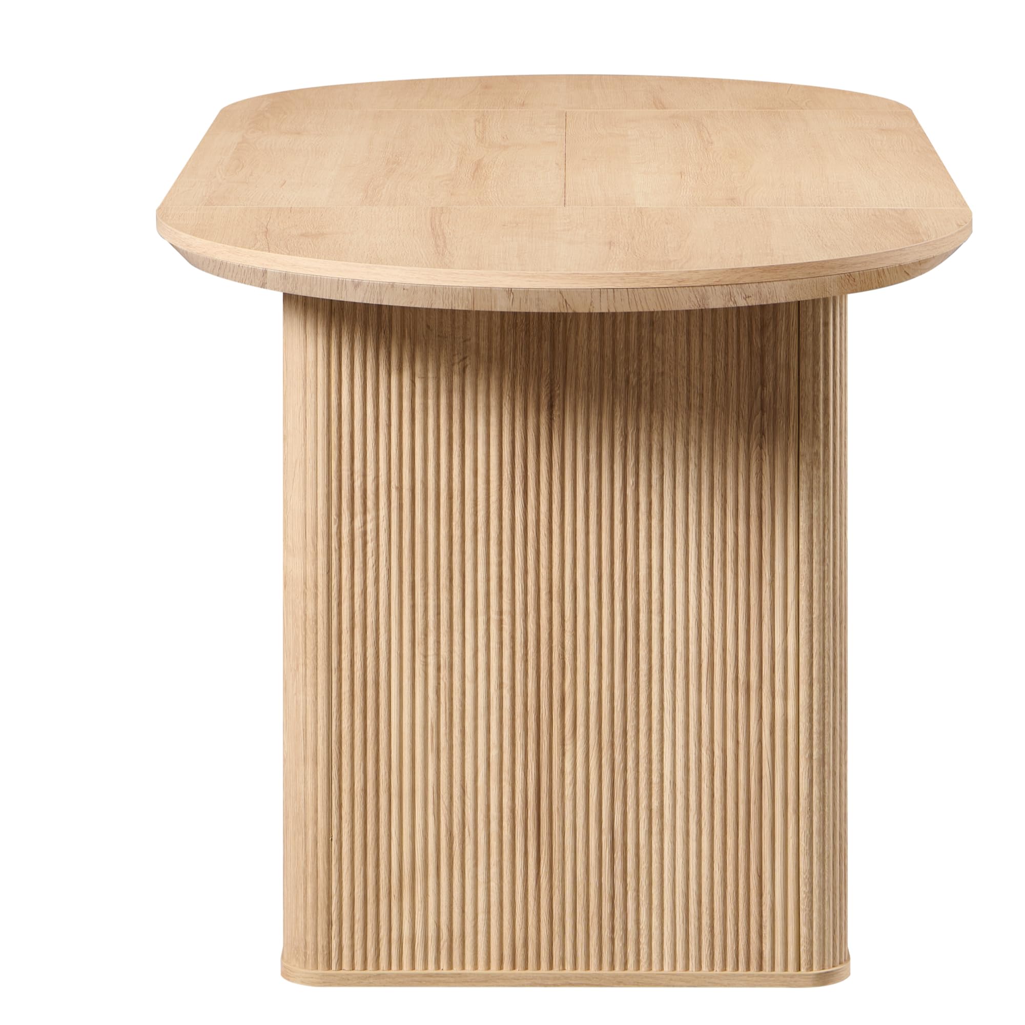 63" Fluted Oval Dining Table for 4-6