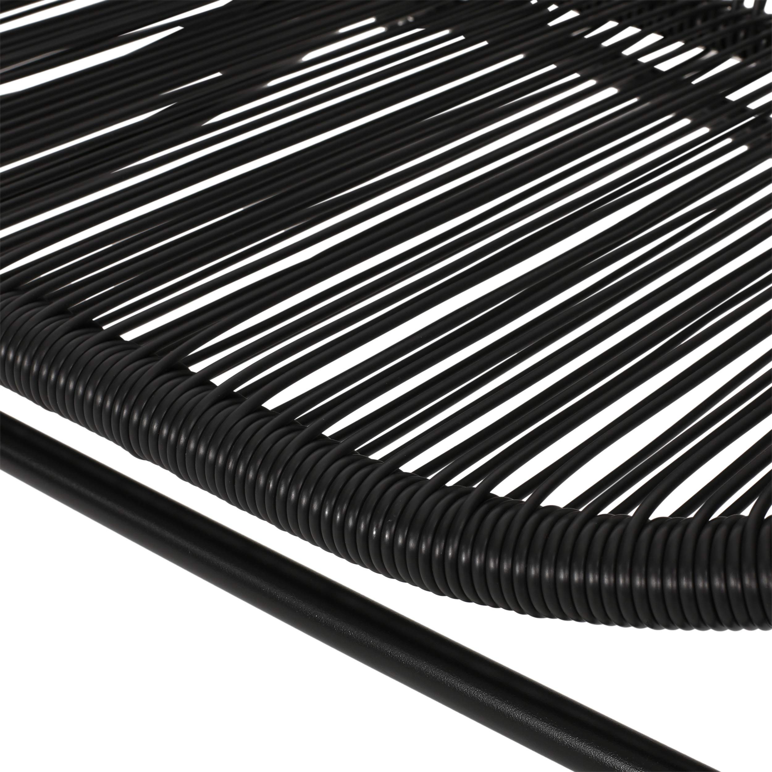 Outdoor Wicker Loveseat with Hammock Weave