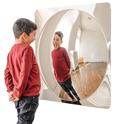 Sensory Wall Toddler Mirror with Convex Bubble