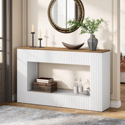 Modern Console Table 55-Inch Wood Entryway Table with Storage