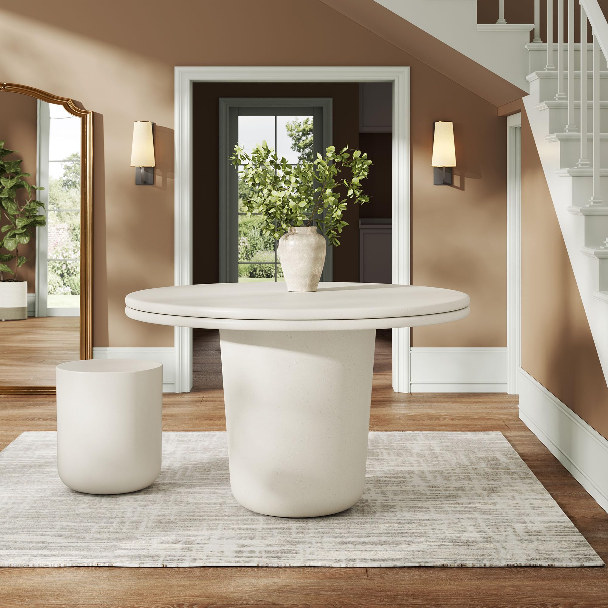 48-Inch Concrete Round Dining Table