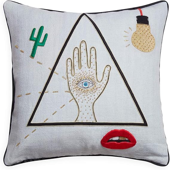 Bijoux Scatter Embroidered Throw Pillow