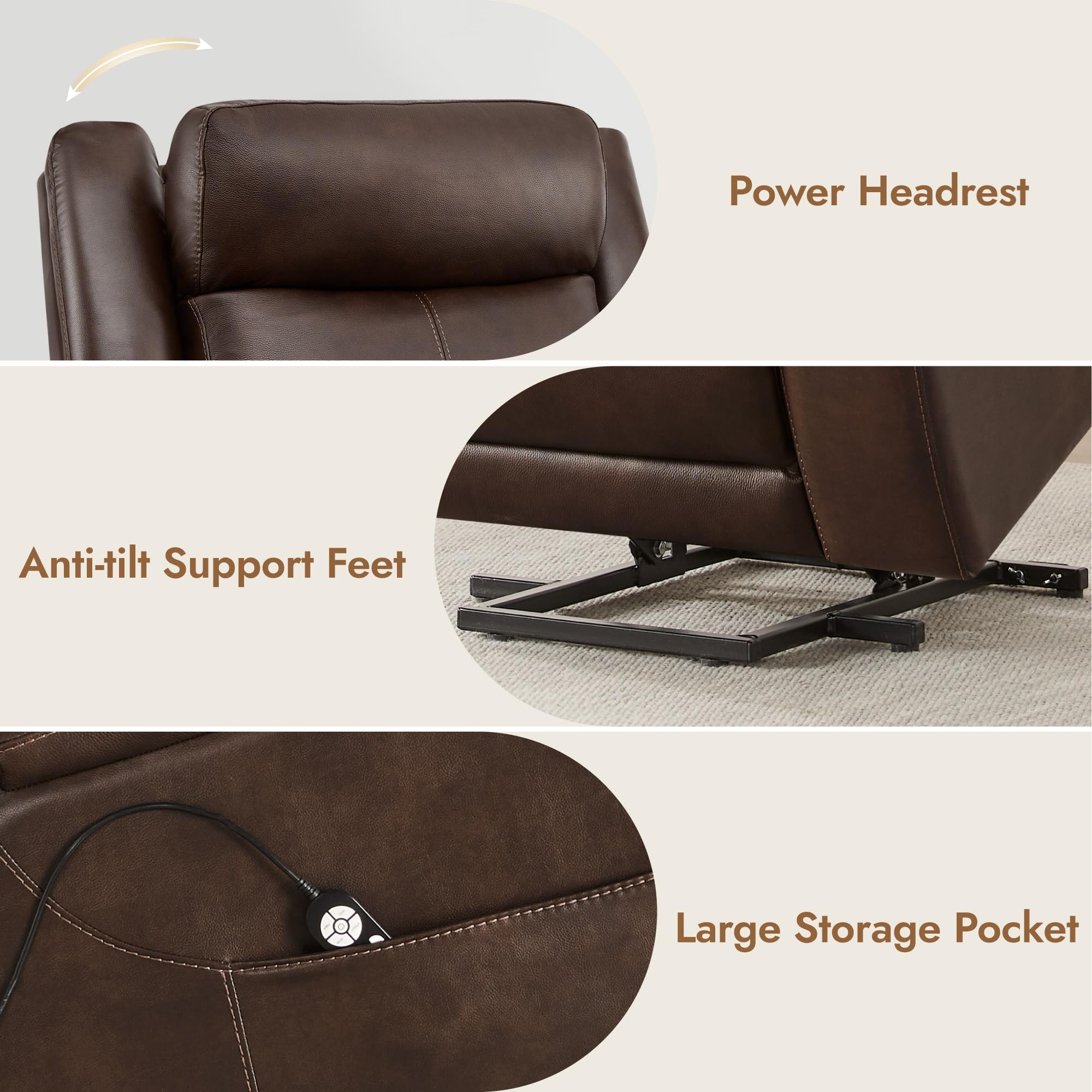 Power Lift Recliner Chair with Heat and Massage
