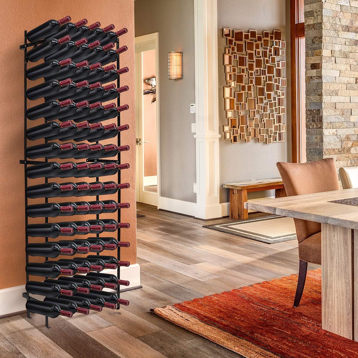 75 Bottle Wine Rack Freestanding Floor Storage