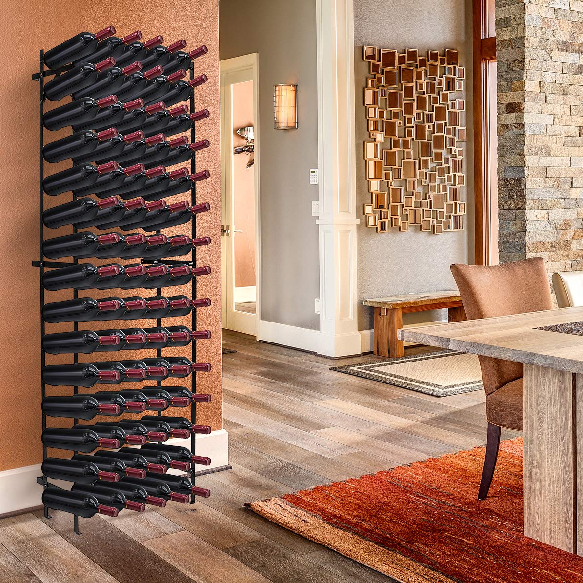 75 Bottle Wine Rack Freestanding Floor Storage