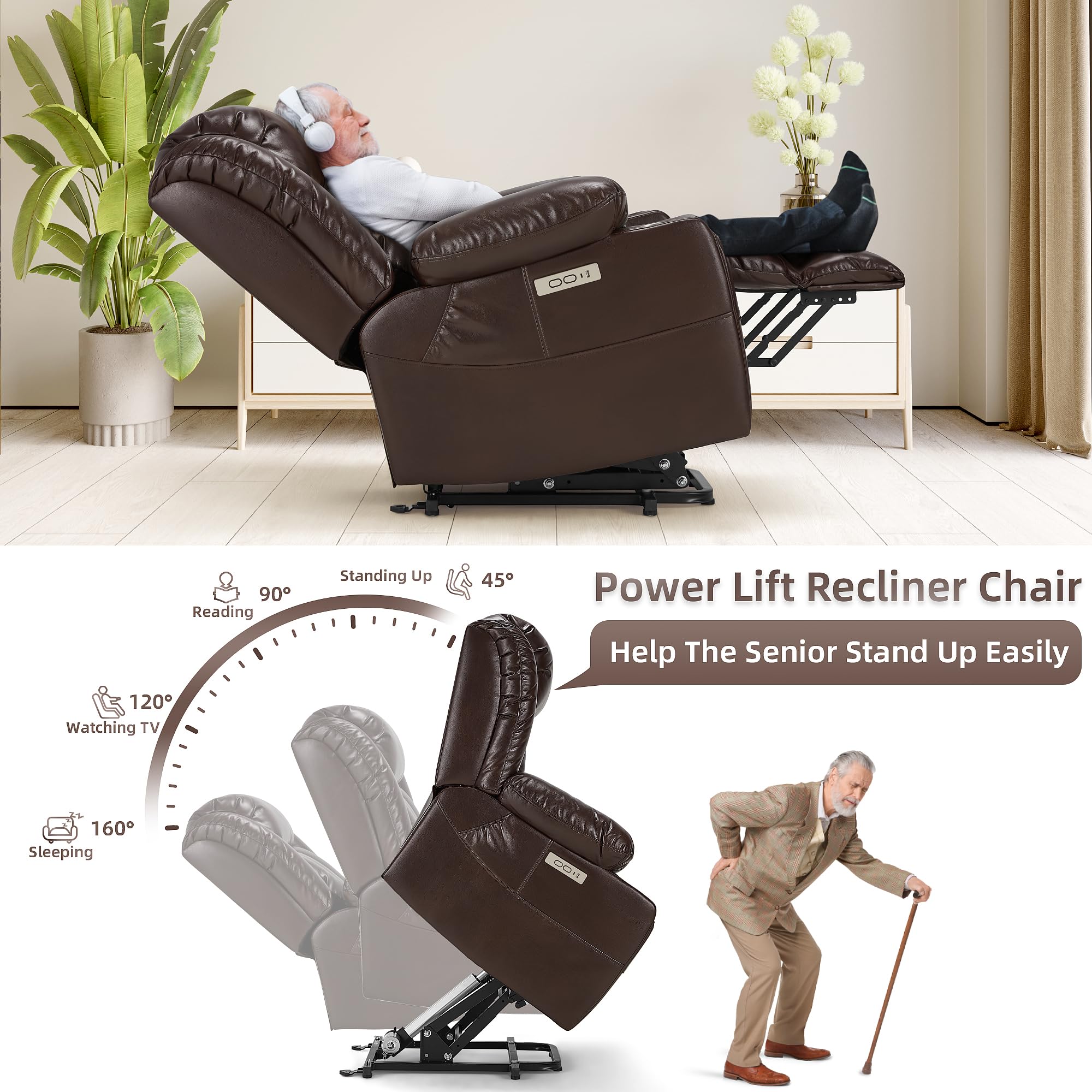 Power Lift Recliner with Massage and Heat