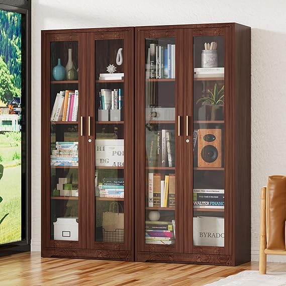 Metal Display Cabinet with Glass Doors