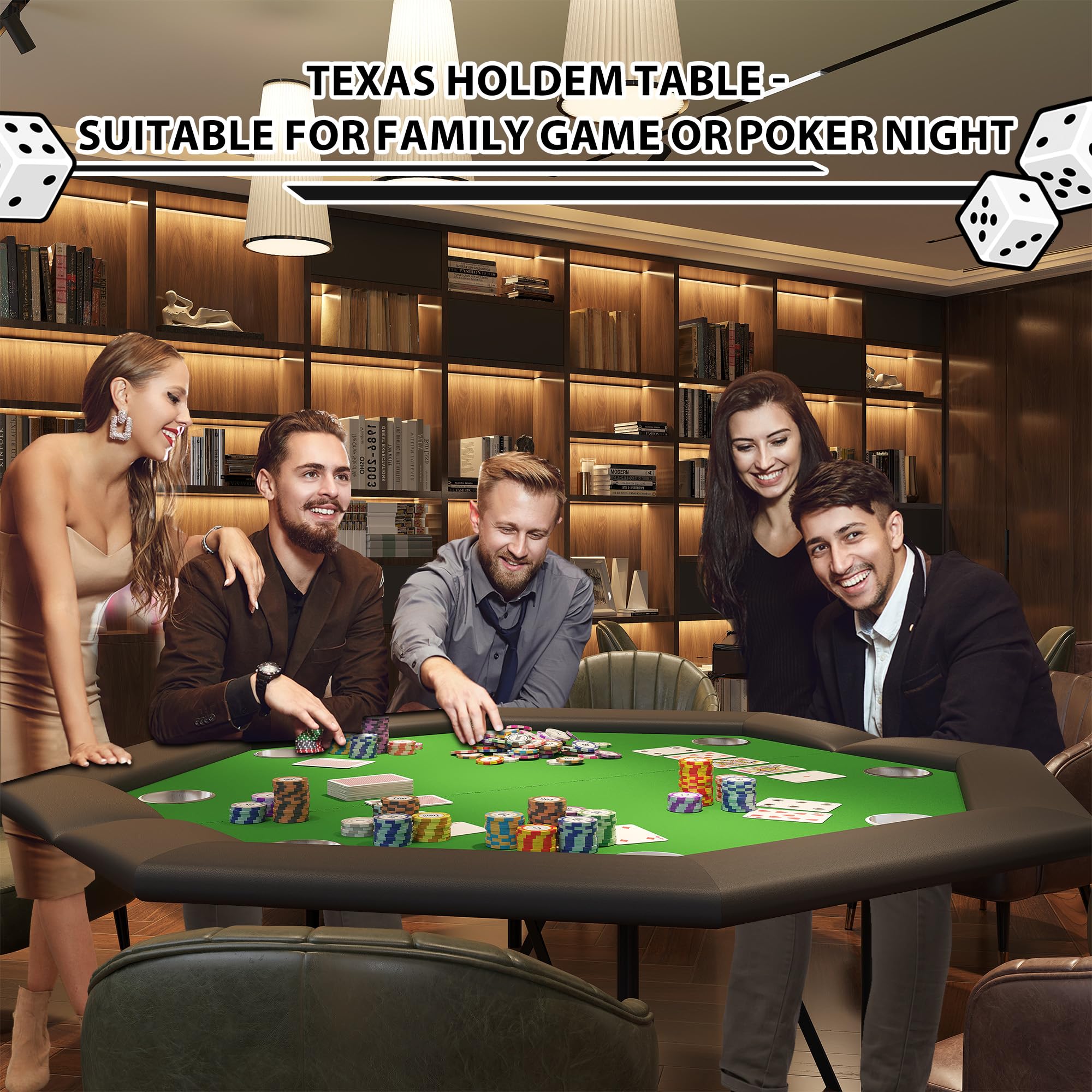 8-Player Octagon Poker Table