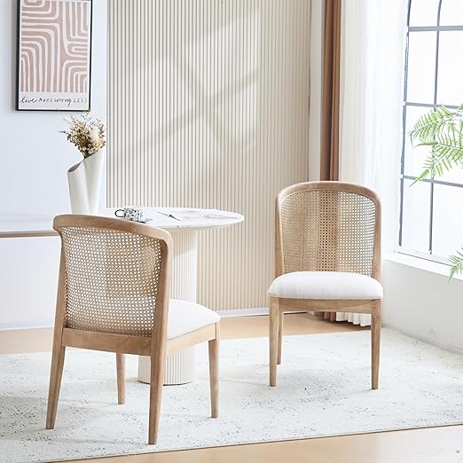 Lilia Dining Chairs Set of 2 with Cane Webbing