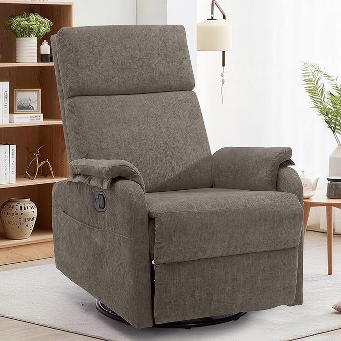Swivel Rocking Recliner Chair with Footrest