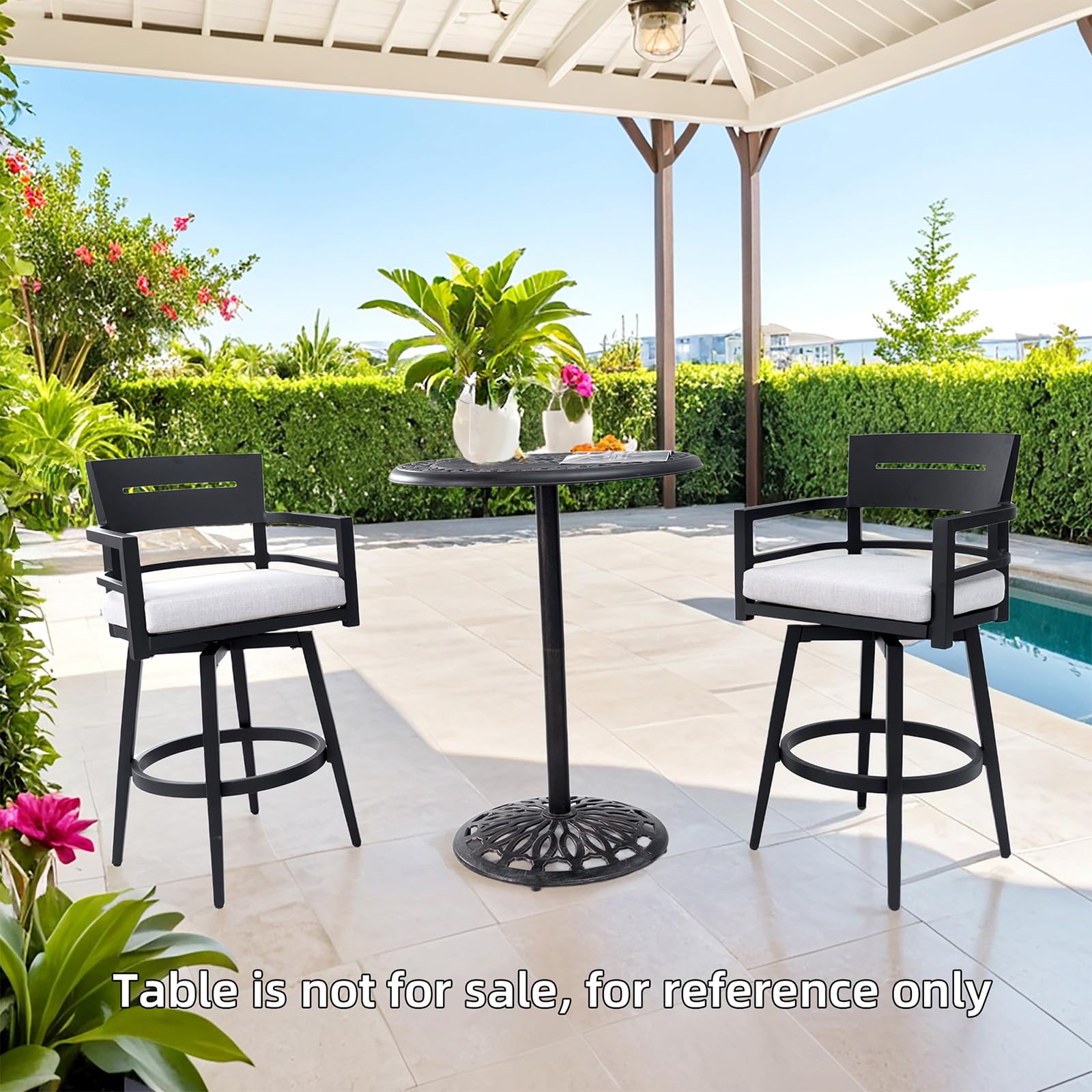 Swivel Outdoor Bar Stools Set of 2