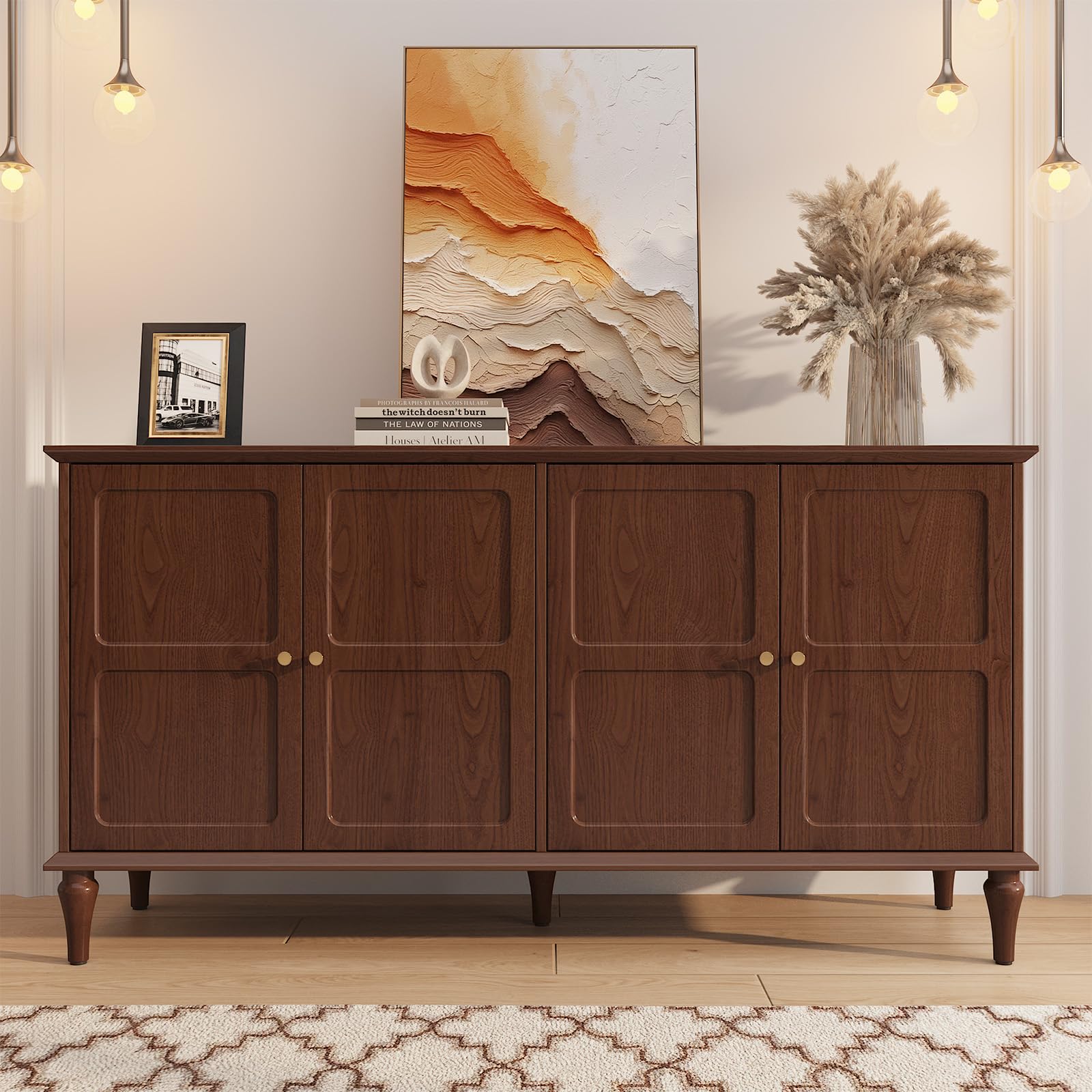 Mid-Century Modern Sideboard Buffet Cabinet with Storage