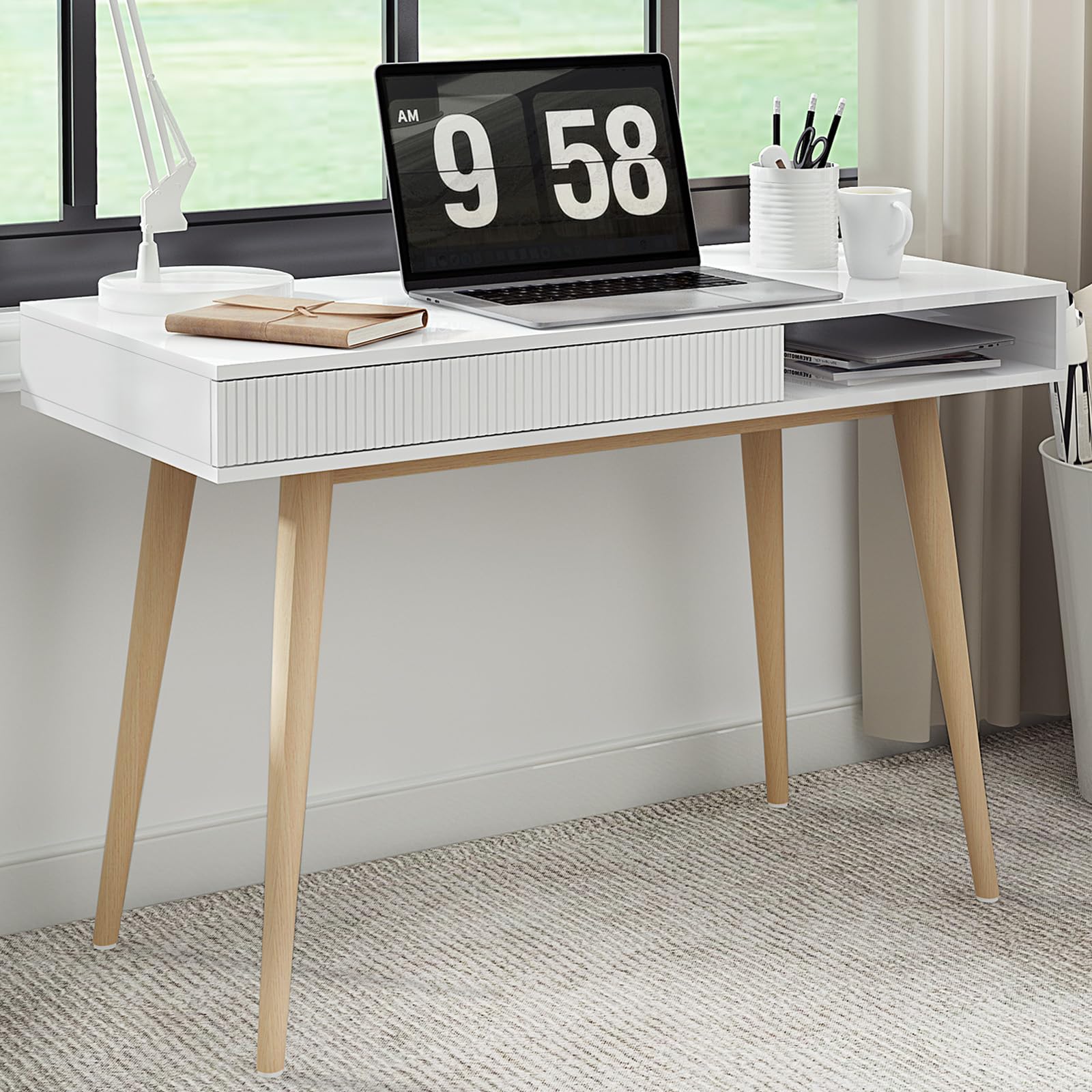 42" Modern Office Desk with Drawer
